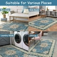 thumbnail image 3 of Lahome Decor Area Rugs for Living Room 8'x10' Washable Oriental Floral Medallion Rug Indoor Printed Carpet Non Slip Mat for Apartment Dining Bedroom Kitchen Table Entrance, Blue, 3 of 9