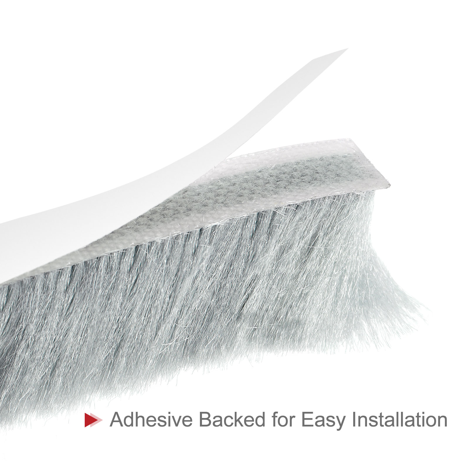 Unique Bargains Weather Stripping Brush Self-Adhesive Seal Weatherstrip Gray 10ft x 0.35" x 0.9"