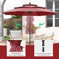 thumbnail image 7 of Autlaycil 10ft Red Outdoor Patio Umbrella with 3 Tiers, Push Button Tilt and Crank for Garden Lawn Backyard Pool, 7 of 7