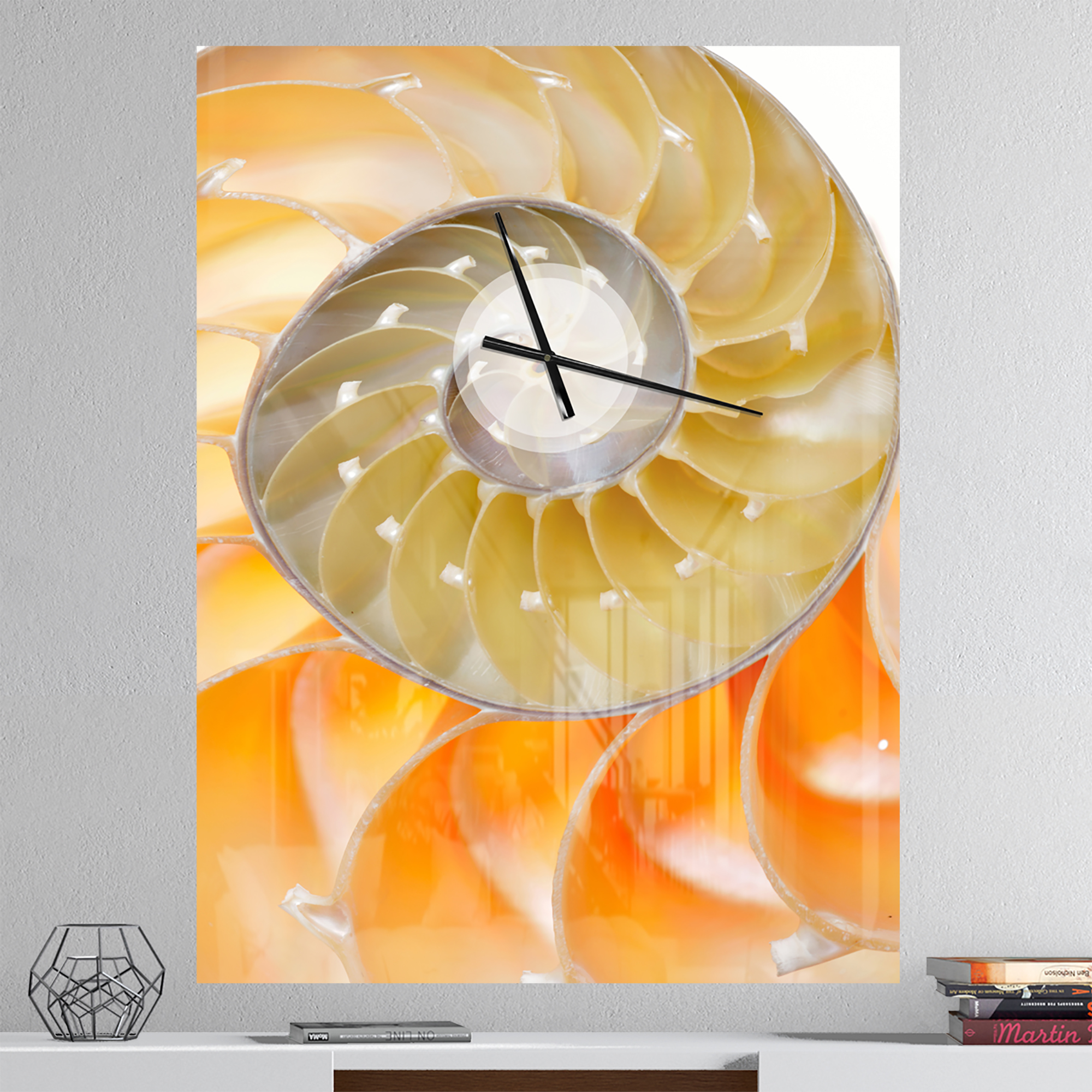 Designart 'Isolated Nautilus Shell' Modern wall clock