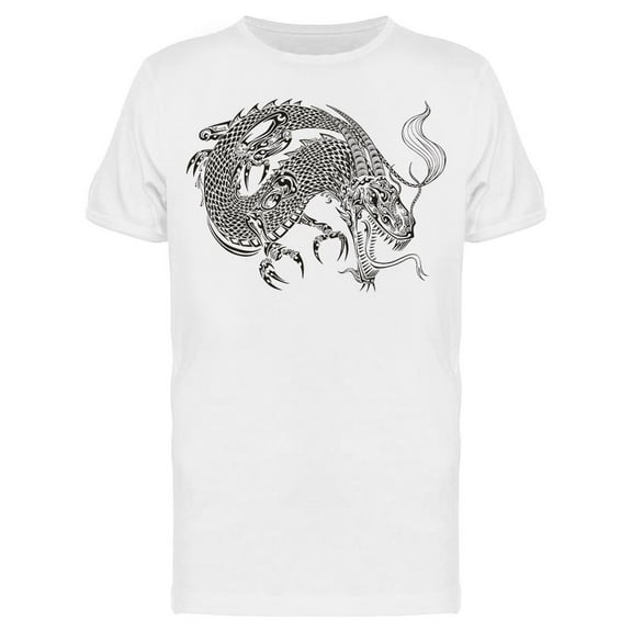 Dragon Sketch Tattoo T-Shirt Men -Image by Shutterstock, Male XX-Large