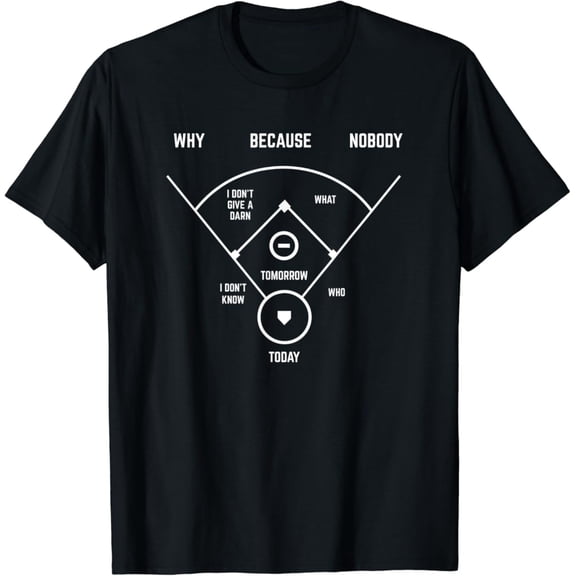 Who s On First Baseball Vintage Joke Baseball Dad T-Shirt