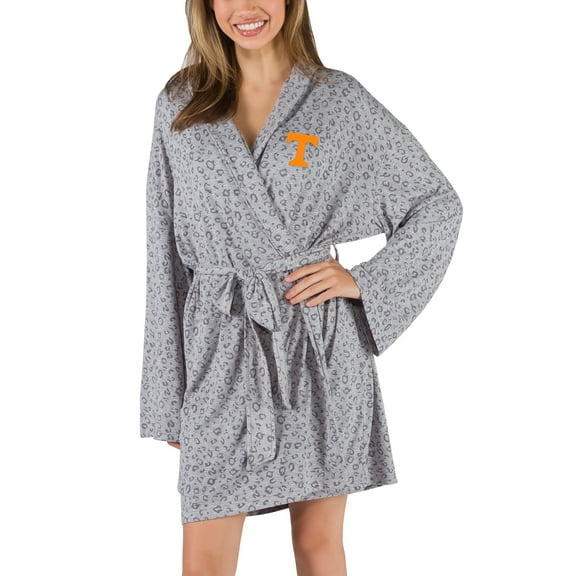 Women's Concepts Sport  Gray Tennessee Volunteers Frill Hacci Knit Robe