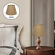 thumbnail image 4 of Juego de 2 pantallas de lámpara de lino rústico, decorativas, para mesa, lámparas de mesa Caqui, 4 of 9
