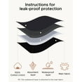 thumbnail image 4 of INNERSY Girl's Period Underwear Cotton Menstrual Panties for First Period Starter 3-Pack (8-10 Years,Colorful Waistband), 4 of 9