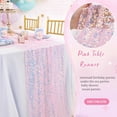 thumbnail image 4 of Dalrosia Sequin Table Runner, Glitter Table Runner 12x108in Sparkle Table Runners Suitable for Decorating Wedding Bridal Shower Birthday Party Holiday Events 9FT Long, 4 of 5
