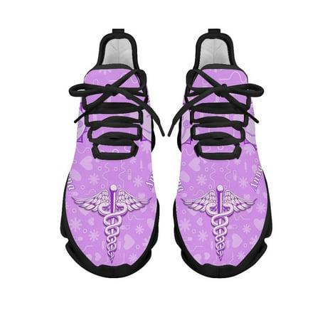 

Hot Sales Angel Wings Nurse Shoes Women Casual Non-slip Running Footwear Luxury Design Lightweight Lace Up Mesh Sneakers