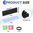 thumbnail image 2 of Uxcell M.2 2280 Nvme SSD Heatsink, Radiator Cooler Aluminum Heat Sink Cooling Fin with Thermal Pad/Tape/Rubber Ring Black 70x22x6mm 1, 2 of 7