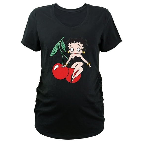 Women's Betty Boop Cherry On Top Graphic Maternity T-Shirt