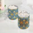 thumbnail image 2 of Yayeee 2 Pack Qtip Holder Bathroom Cotton Swab Canister with Lid Clear Dispenser Set, Light Blue Rainbow, 2 of 6