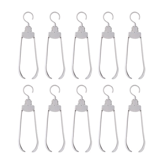 Shoreew 10Pcs Foldable Plastic Clothes Hangers Foldable Design Stable Durable Load-Bearing Design Not Easily Deformed Clothes Drying Racks