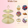 thumbnail image 5 of Unique Bargains 3 Tier Dessert Cupcake Stand Holder Round Cup Cake Tower Gold Tone, 5 of 6