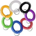 thumbnail image 1 of Pack of 10 Colorful Spring Spiral Wrist Coil Key Chain, Wristband Key Ring, 1 of 9