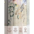 thumbnail image 6 of Wild Flowers Sheer Curtains 63 Inch Length 2 Panels Set Window Treatments, Vintage Country Floral Leaf Plant Beige Rod Pocket Semi Curtains for Living Room/Bedroom/Kitchen Décor, 104"W x 63"L, 6 of 7