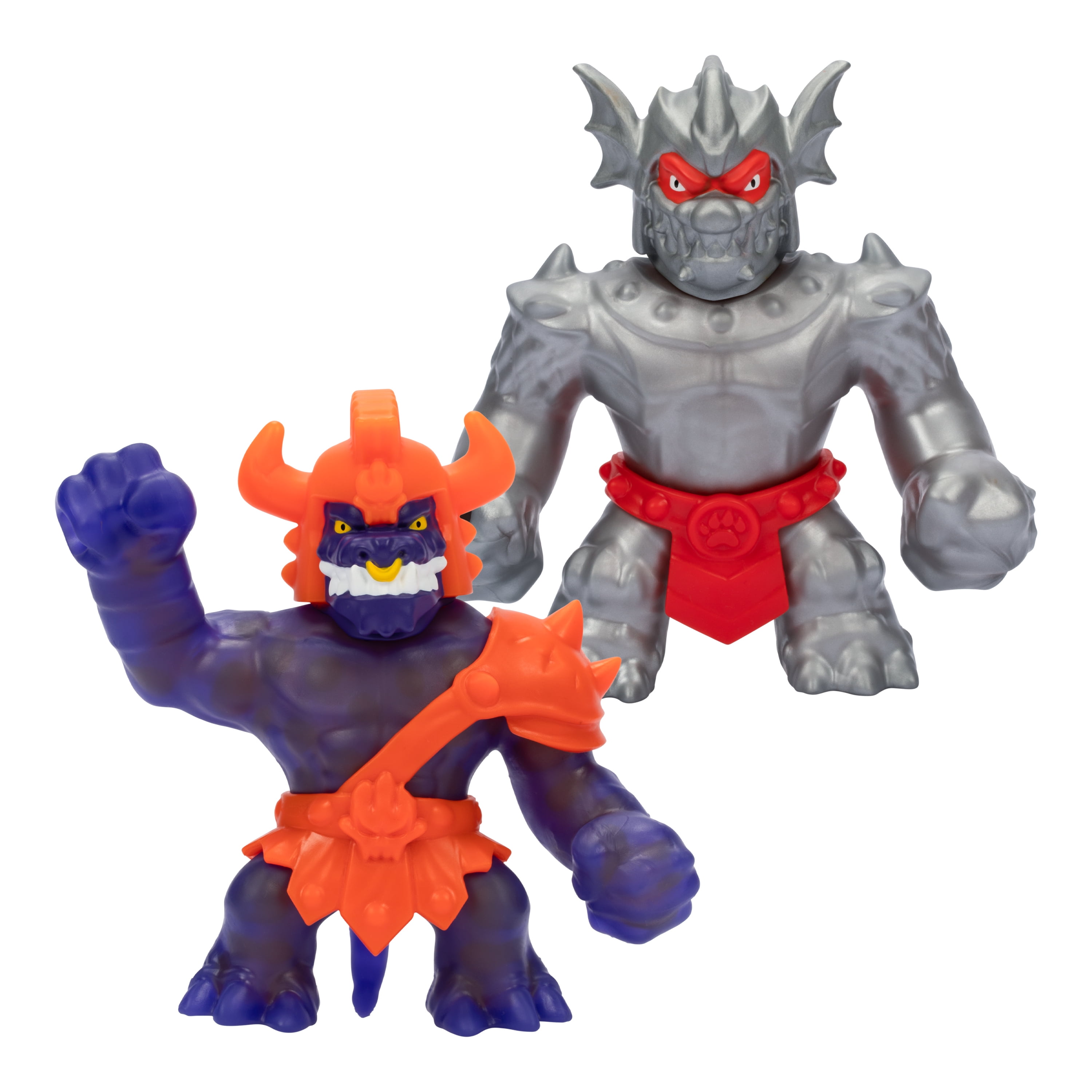Heroes of Goo Jit Zu Stretch Strikers Stretchy Knight Rockjaw VS Squishy Tyro, Ages 4+