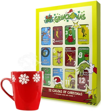 Dr. Seuss The Grinch12 Days of Cocoa Grinchmas - Holiday Chocolate Mix Collection Gift Set