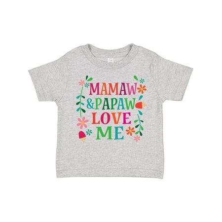 

Inktastic Mamaw and Papaw Love Me Gift Toddler Toddler Girl T-Shirt