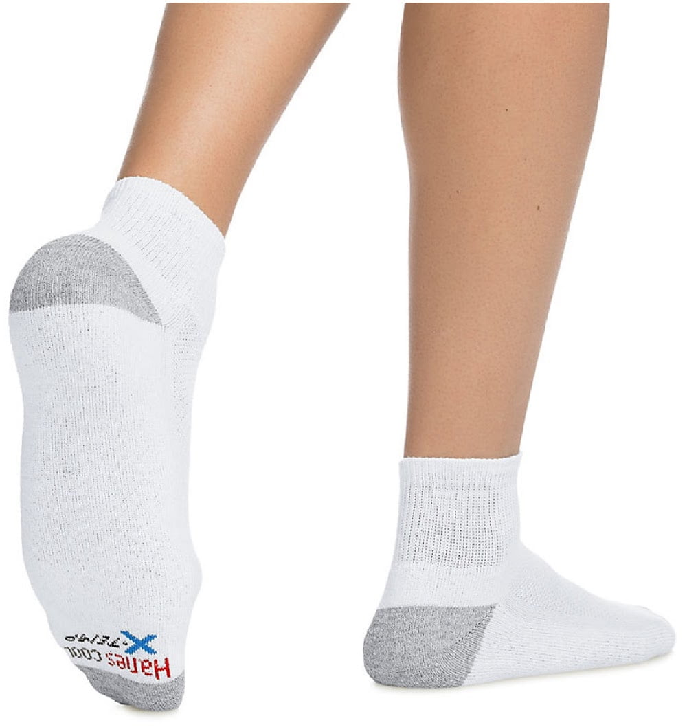 Hanes Men's 18-Pack X-Temp Comfort Cool Ankle Socks White, (Shoe Size 6-12 / Sock Size 10-13) (Fresh IQ Advanced Odor Protection Technology, Extra-Thick Comfort Cooling / Reinforced Heel & Toe CC12