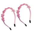 thumbnail image 4 of 2 tocados de estrellas con purpurina para el cabello, accesorios para el cabello para niños, para decoración de fiesta de cumpleaños (estrella rosa brillante), 4 of 6