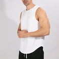 thumbnail image 6 of Rigardu Men'S Fashion Spring And Summer Casual Sleeveless Round Neck Threaded Sports Undershirt Men'S Pullover Bottoming Shirt White + XXL, 6 of 6