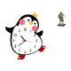 thumbnail image 1 of Reloj de pared silencioso sin , decorativo, de madera, figura de pingüino, estatua de caballero de resina, arte coleccionable, adecuado para el, 1 of 8