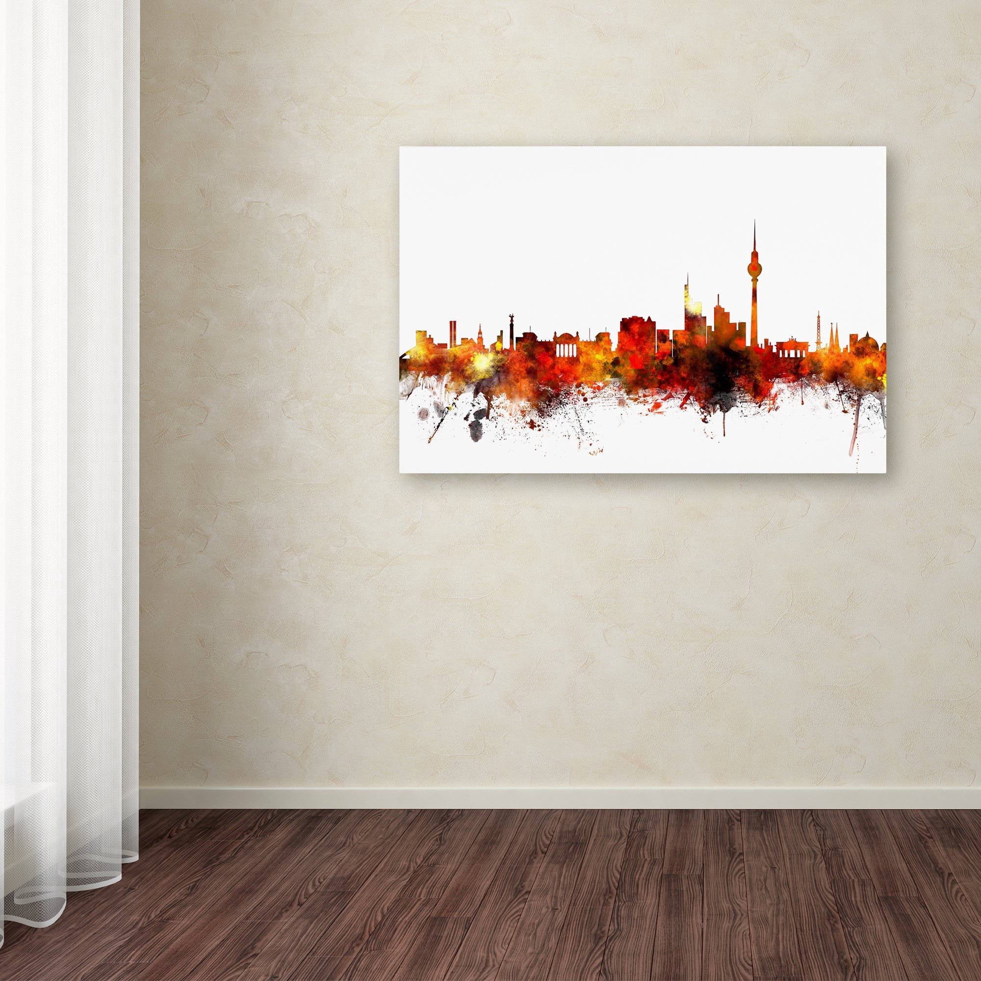 Trademark Fine Art "Berlin Germany Skyline II" Canvas Art by Michael Tompsett