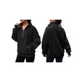 thumbnail image 3 of Sweatshirt for Women Fall Half Zip Pullover Oversized Fleece Mock Neck Hoodies Fashion Outfits Winter Clothing Black XL, 3 of 6