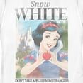 thumbnail image 2 of Women's Snow White and the Seven Dwarfs Don't Take Apples From Strangers Poster  Graphic Tee White Small, 2 of 4