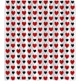 thumbnail image 4 of Valentine''s Heart Shower Curtain Red Black Sweethearts Romantic Love Couple Weeding Love Girly White Fabric Bathroom Curtain Set with Hook,70x83.8INCH, 4 of 6