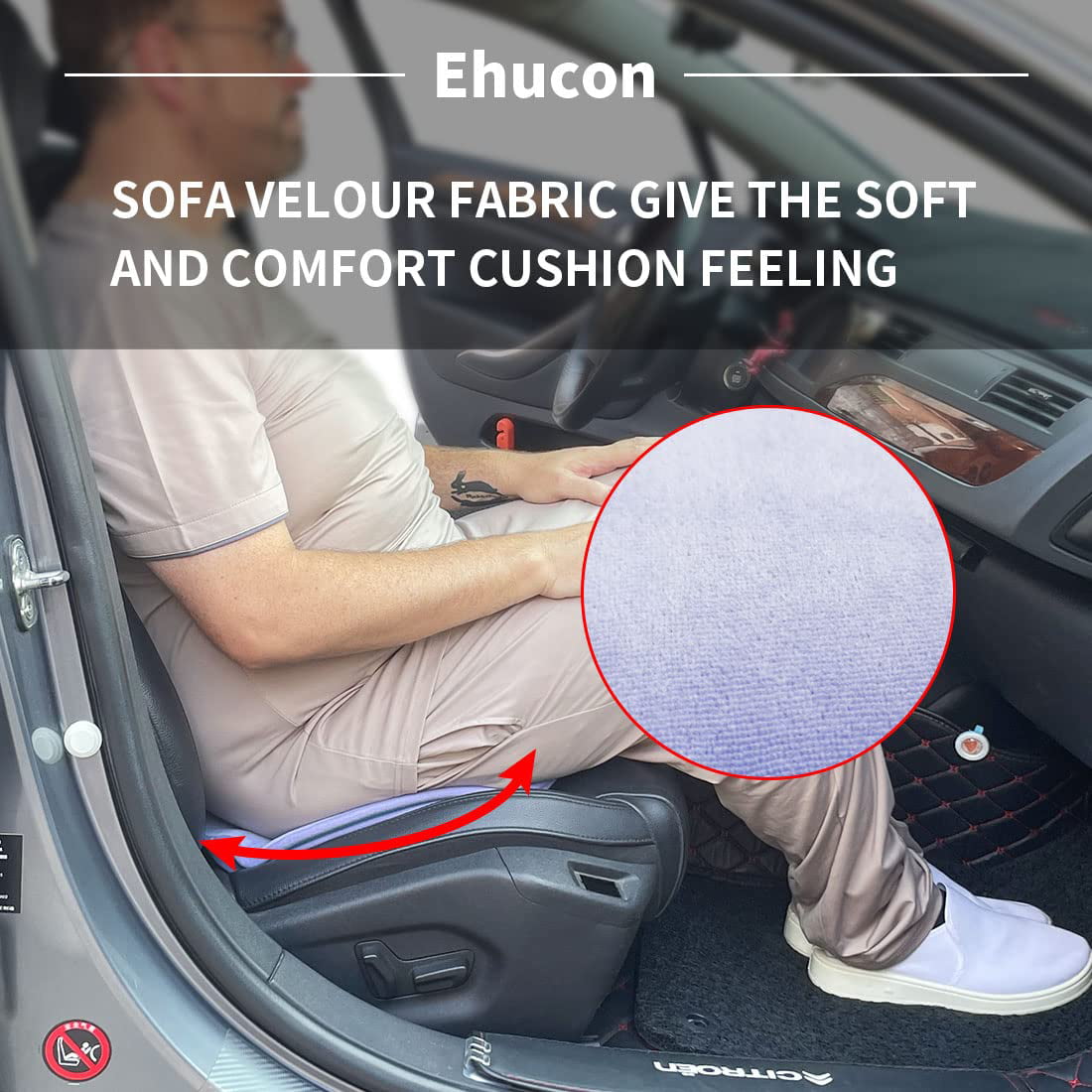  Ehucon Swivel Seat Cushion 360 Degree Rotating Seat