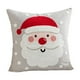 thumbnail image 2 of Funda de almohada de bordado navideño 45x45cm - Funda de cojines navideños de lona gris con cremallera oculta, 2 of 6