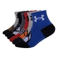 thumbnail image 1 of Under Armour - Calcet&iacute;n de cuarto para ni&ntilde;o, Azul, 4-6 A&ntilde;os, 1 of 5