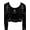 Black, variant on Women'S Floral Semi-Sheer Long Sleeve Bohemian Lace Cape Beach Sun-Protective Cover-Up Top One Size