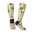 thumbnail image 5 of Lsque Gnomes Bees And Sunflowers Printed Crew Socks Men's Women's LightWeight Thin Casual Calf Socks ,Knee High Socks,Cotton Socks, 5 of 9