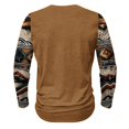 thumbnail image 2 of Miluxas Mens Distressed Henley Shirts Vintage Long Sleeve Shirts Casual Button Down V Neck T Shirts for Men Khaki, 2 of 4