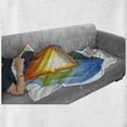 thumbnail image 6 of Geology Soft Flannel Fleece Throw Blanket, Structure of the World Section with Accurate Form of the Earth Core and Shell, Cozy Plush for Indoor and Outdoor Use, 50" x 70", Multicolor, by Ambesonne, 6 of 6