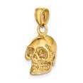 thumbnail image 3 of FJC Finejewelers 14k Yellow Gold 3d Skull Charm, 3 of 4