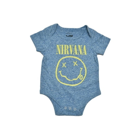 Infant Baby Boys Nirvana One-Piece Bodysuit Romper Blue