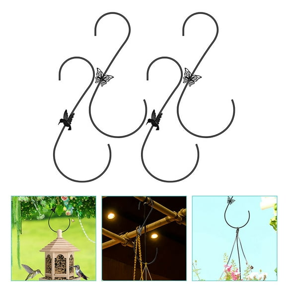 Raindrops 4Ud En S Negros Para Colgar Comederos De Pájaros Plantas Y Accesorios De Jardín