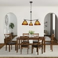 thumbnail image 4 of CHLOE Lighting INNES Mission Tiffany-Style Blackish Bronze 3 Light Mini Chandelier 27" Wide, 4 of 5