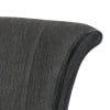 thumbnail image 5 of GDF Studio Andrea Contemporary Upholstered Roll Back Swivel Office Chair, Charcoal Fabric and Weathered Gray, 5 of 11