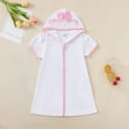 thumbnail image 2 of REgarm Toddler Baby Swim Cover Up Terry Cloth Hooded Zip-up Bathing Suit Cover Up for Girls Boys Swimwear Summer Beach Swimsuit Cover Up Pink,2-3 Years, 2 of 6