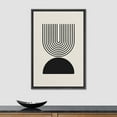 thumbnail image 3 of PixonSign Framed Canvas Print Wall Art Geometric Striped Wave Arch Dark Polygon Duo Abstract Shapes Illustrations Modern Art Boho Decorative Chic for Living Room, Bedroom, Office - 16"x24" BLACK, 3 of 5