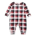 thumbnail image 2 of Qiylii Christmas Family Matching Pajamas Set Cartoon Elk T shirt Plaid Trousers, 2 of 9