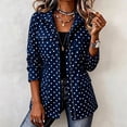 thumbnail image 2 of Tqcoqu Women's Polka Dot Oversized Jacket, Lapel Zip Up Casual Waterproof Coat with Multiple Pockets,Women's,Size S-XXXL, 2 of 8