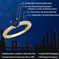 thumbnail image 2 of Gem Stone King 14K Two Tone Gold Blue Sapphire and Lab Grown Diamond Engagement Ring for Women | 0.76 Cttw | Round 5MM | Gemstone September Birthstone | Size 7, 2 of 6