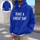 thumbnail image 1 of MHFRRA Sudadera con Capucha Gráfica Divertida, Informal, Cómoda y con Estampado de Letras para Uso Diario y Actividades Al Aire Libre Azul, 1 of 6