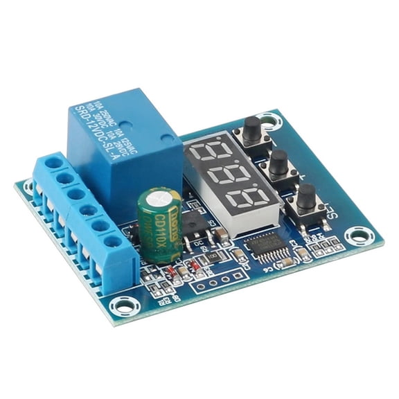 DC 9V 12V 24V Digital Voltage Control Relay Module Relay Switch Control Board Module LED Voltmeter Charging Discharge Monitor
