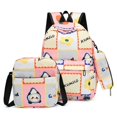 thumbnail image 1 of Cartoon Print Backpack Lightweight Bookbag Multifunctional Backpack (Light Pink), 1 of 2