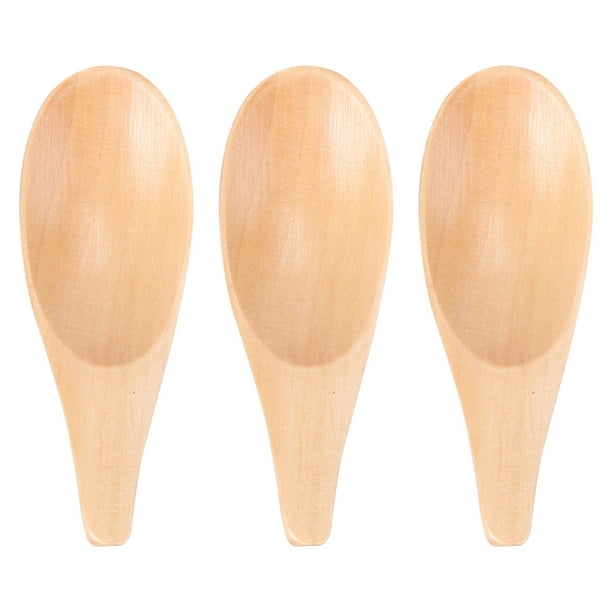 3pcs Milk Powder Spoon Mini Wood Spoons Short Handle Ice Cream Scoop